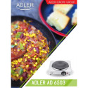 Adler AD 6503 Ühepõletikune elektriline reisipliit 1500W pliit