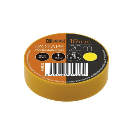 Elektriisolatsioonilint PVC 0.13x19mm (20m), kollane