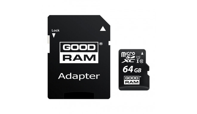 GOODRAM 64GB MICRO CARD cl 10 UHS I + adapter