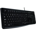 LOGITECH K120 Corded Keyboard - BLACK - USB - US INT'L - B2B