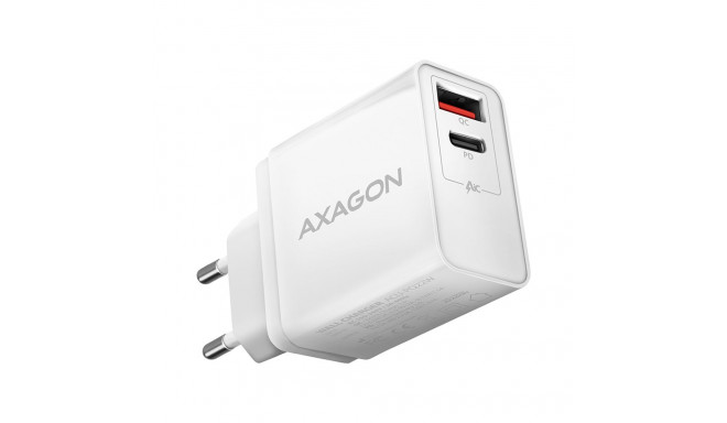 AXAGON ACU-PQ22W QC3.0 + USB-C PD wall charger