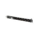 DIGITUS DN-95417 1U Aluminum PDU rackmountable 6x safety outlet 16A 4000W 250VAC 50/60Hz