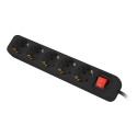 LANBERG Power strip 5x Shuko 3m Circuit breaker black