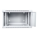 DIGITUS DN-WD19 06U/550 DIGITUS Wallmount cabinet 6U, double section, 600x550mm, grey RAL 7035