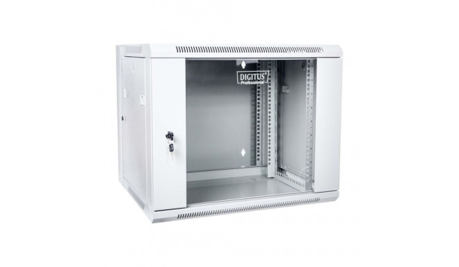 DIGITUS DN-WD19 09U/550 DIGITUS Wallmount cabinet 9U, double section, 600x550mm, grey RAL 7035