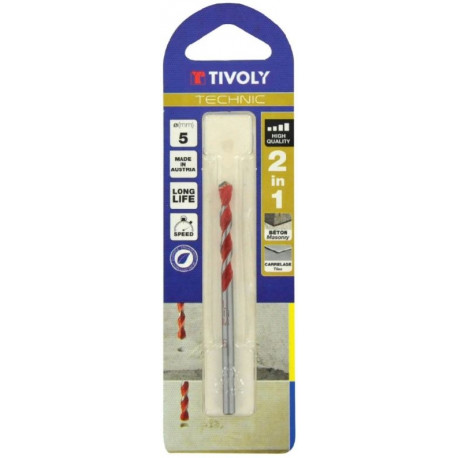 Concrete and ceramic drill bit, Ø5mm. For rotary drilling. Technic series