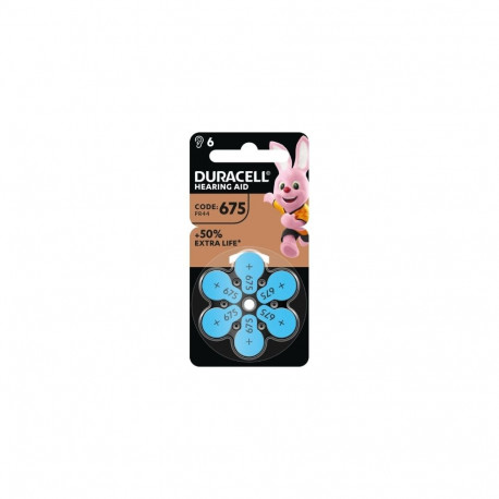 Patareid kuuldeaparaadile DURACELL 675 PR44, 6 tk