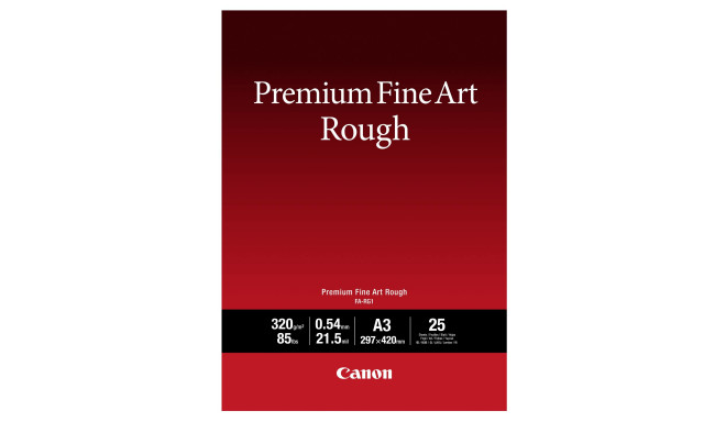 Canon fotopaber A3 Premium Fine Art Rough 320g 25 lehte (FA-RG1)