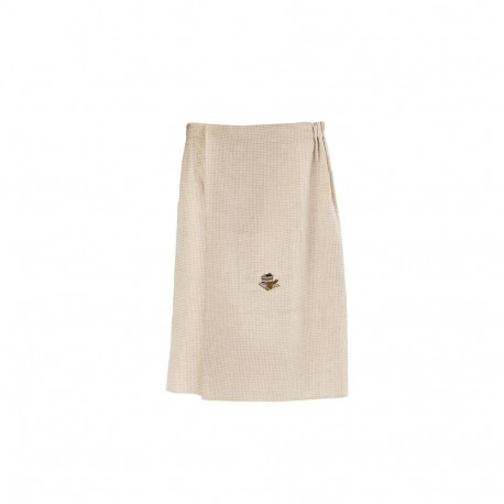 EMBROIDERED SAUNA APRON 75X145 WAFFLED