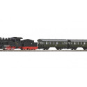 Starter Set Passenger Train with Steam loco PKP, PIKO A-Track w. Railbed