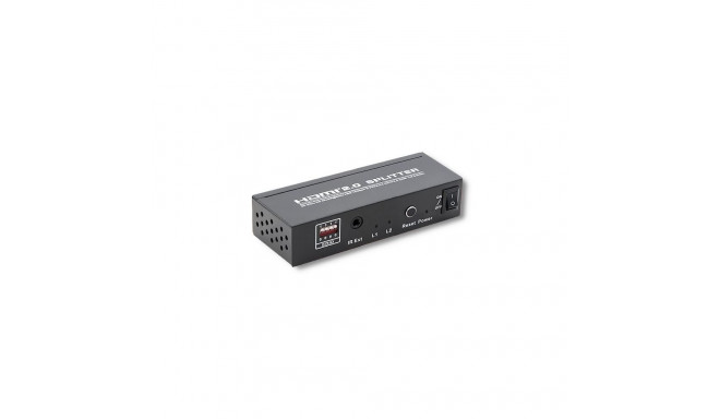 Qoltec 52356 video splitter HDMI v. 2.0 | 1x2 | EDID+IR