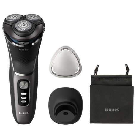 Philips meeste raseerija S3343/13 rotatsiooniline trimmer, must, kroom