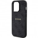 Guess case for iPhone 14 Pro 6,7" GUHMP14LG4GFRK black HC MAGSAFE PU 4G RING CLASSIC LOGO