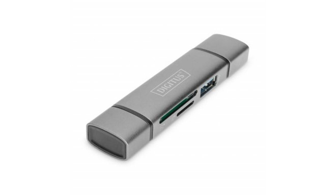 "DIGITUS Reader USB-C + USB 3.0, SD + Micro SD + USB3.0 OTG"