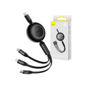 Baseus Bright Mirror 4, USB-C 3-in-1 cable for micro USB / USB-C / Lightning 100W / 3.5A 1.1m (Black