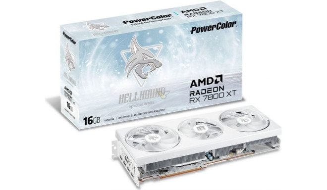 Power Color Hellhound Spectral White Radeon RX 7800 XT 16GB GDDR6 graafikakaart (RX 7800 XT 16G-L/OC