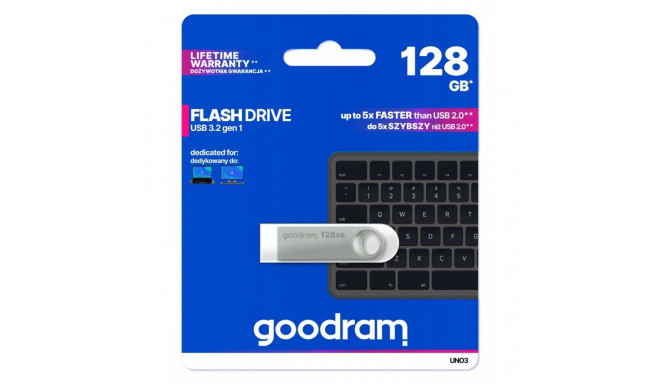 Pendrive UNO3 128GB USB 3.2 Gen1 silver