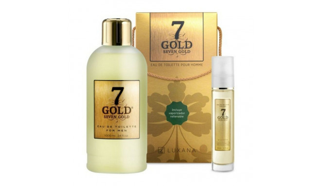 Men's Perfume Set Luxana SEVEN GOLD EDT 2 Pieces