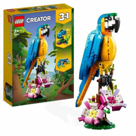 Konstruktsioon komplekt Lego Creator 31136 Exotic parrot with frog and fish 3-in-1 253 Tükid, osad