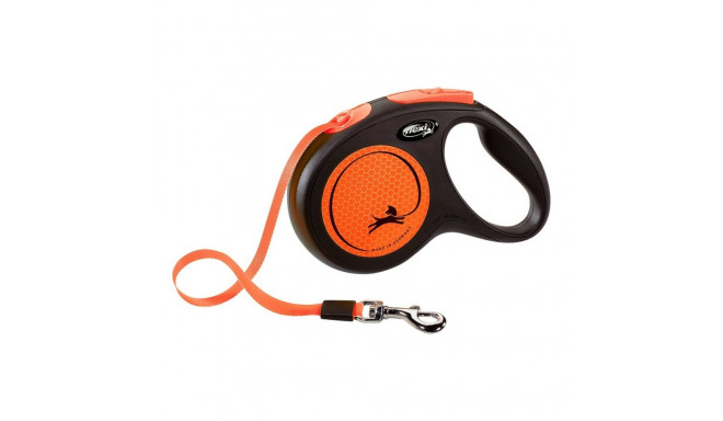 Koerarihm Flexi NEW NEON 5 m Oranž Suurus M