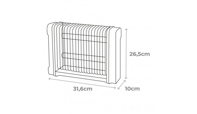 Elektrisks Moskītu Atbaidītājs EDM 06520 Melns 6 W RMS x 2 12 W 31,6 x 10 x 26,3 cm