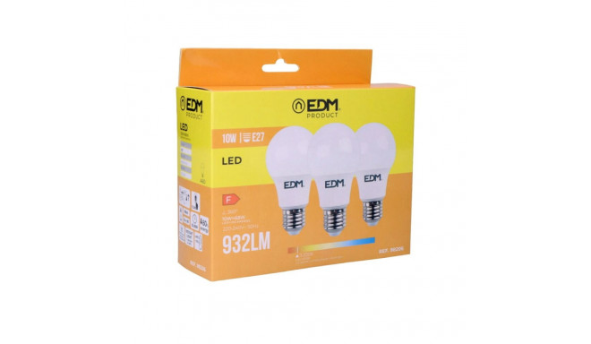 3 LED lambipirni komplekt EDM 98206 F 60 W 10 W E27 810 Lm 932 Lm Ø 6 x 10,8 cm (3200 K)