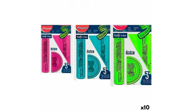 Geomeetria komplekt Maped Twist'n Flex Original 3 Tükid, osad 10 Ühikut