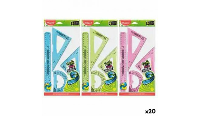 Geometry set Maped Twist'n Flex Maxi 4 Pieces 20 Units