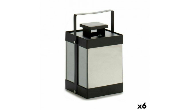 LED Lantern Black Mirror 12,5 x 18,5 x 12,5 cm (6 Units)