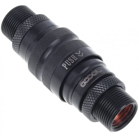 Eiszapfen Schnellverschlusskupplungsset mit Doppel Schottverschraubung G1/4 IG - Deep Black (schwarz