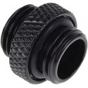 Alphacool icicle double nipple G1/4 AG to G1/4 AG, connection (black, for soft hoses (PVC, silicone,