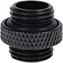 Alphacool icicle double nipple G1/4 AG to G1/4 AG, connection (black, for soft hoses (PVC, silicone,