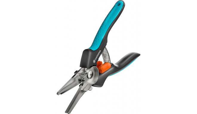 Gardena Secateurs GripCut (grey/turquoise, herb scissors with integrated gripper)