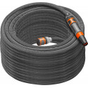 Gardena Textile Hose Liano Life 1/2, 30 meter set (dark grey/orange, model 2023, incl. cleaning nozz