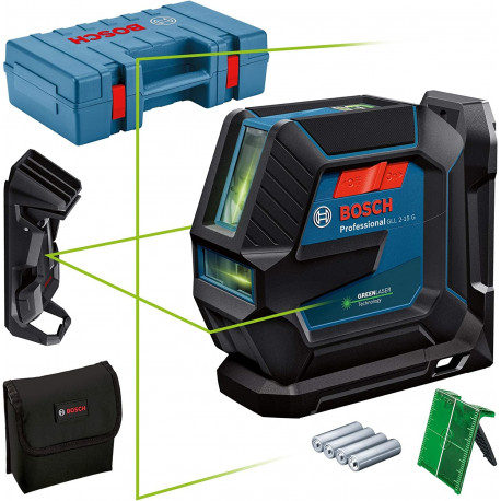 Bosch line laser GLL 2-15 G Professional, with bracket, cross line laser (blue/black, case, ceiling