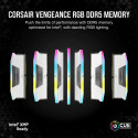 Corsair 64 GB DDR5-5200 Kit, memory (white, CMH64GX5M2B5200C40W, Vengeance RGB, XMP)