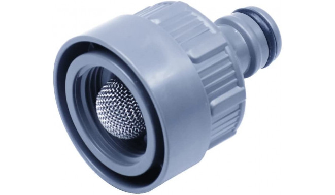 GARDENA Tap Connector with Water Stop (grey, for Water Plug 8254, Water Socket 8250, 8266)