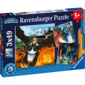 Ravensburger children's puzzle Dragons: The 9 Worlds (3x 49 pieces)