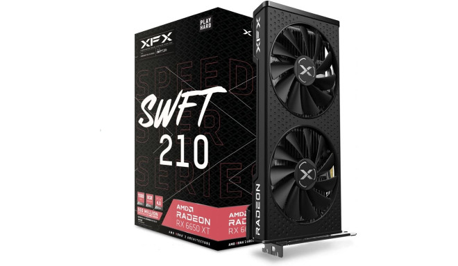 XFX Radeon RX 6650 XT Speedster SWFT 210 Core Gaming, graphics card (RDNA 2, GDDR6, 3x DisplayPort, 