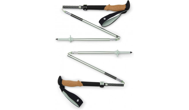 Black Diamond trekking poles Pursuit FLZ S/M, fitness equipment (black/green, 1 pair, 110-125 cm)