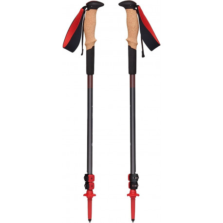 Black Diamond trekking poles Pursuit Shock M/L, fitness device (grey/red, 1 pair, 125-140 cm)