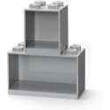 Room Copenhagen LEGO Regal Brick Shelf 8+4, Set 41171740 (light grey, 2 shelves)