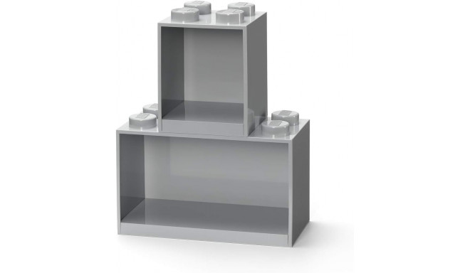 Room Copenhagen LEGO Regal Brick Shelf 8+4, Set 41171740 (light grey, 2 shelves)