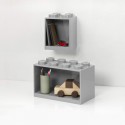 Room Copenhagen LEGO Regal Brick Shelf 8+4, Set 41171740 (light grey, 2 shelves)