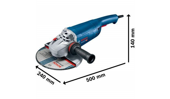 Bosch angle grinder GWS 22-230 J Professional (blue, 2,200 watts, incl. Diamond cutting disc)