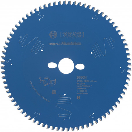 Bosch circular saw blade Expert for Aluminum, 250mm, 80Z (bore 30mm)