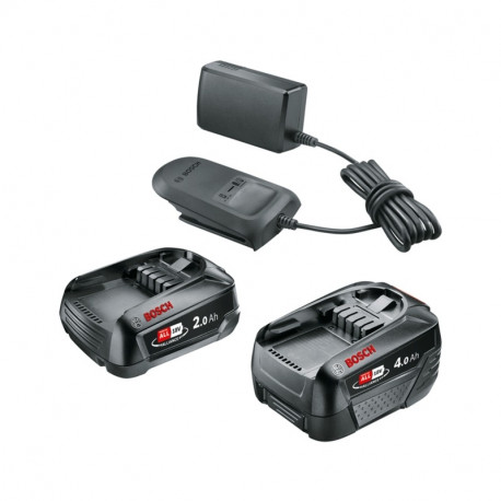 Bosch starter set 18V (PBA 2.0Ah + PBA 4.0Ah + AL 18V-20), charger (black, 2x battery + charger, POW