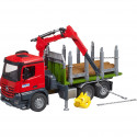 BRUDER Mercedes Benz Arocs timber transport truck, model vehicle (with loading crane, gripper and 3 