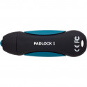 Corsair Flash Padlock 3 256 GB, USB stick (black/blue, USB-A 3.2 Gen 1)