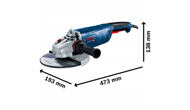 Bosch angle grinder GWS 24-230 P Professional (blue, 2,400 watts)